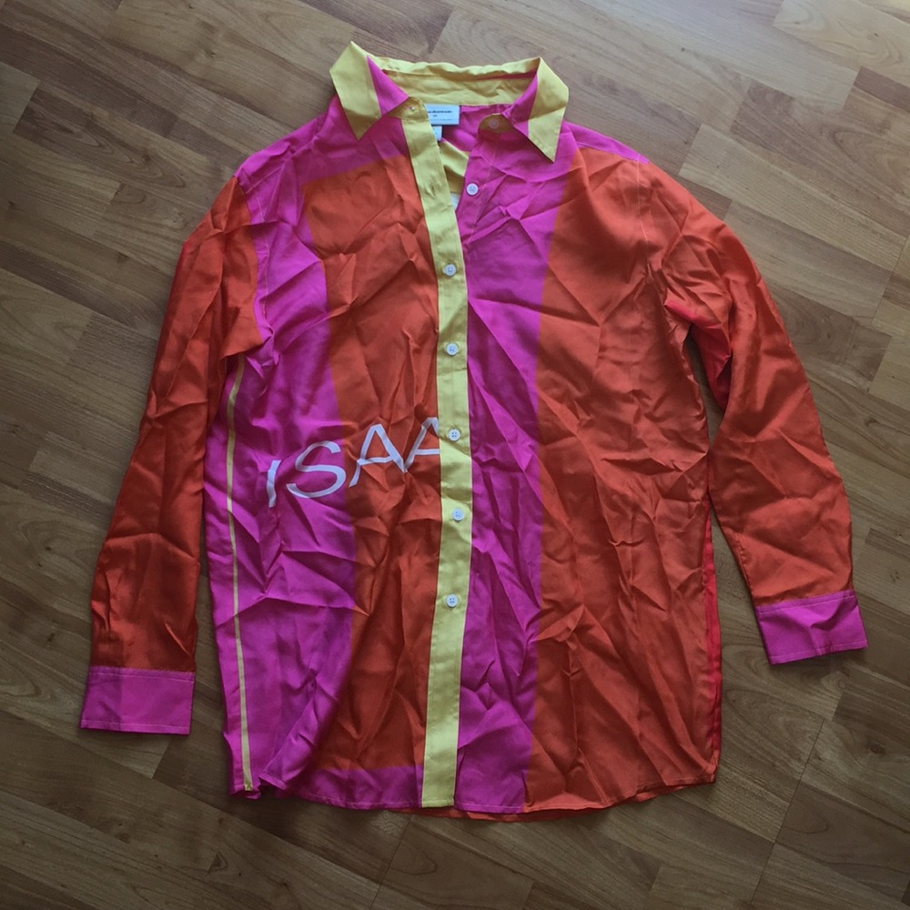 NWT Isaac Mizrahi for Target Silk Shirt Size Small